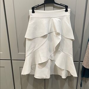 Zara Asymmetrical White Skirt